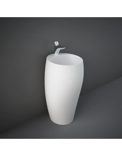 RAK CERAMICS Cloud Umywalka 50x50cm wolnostojąca z otworem na baterię, biały mat