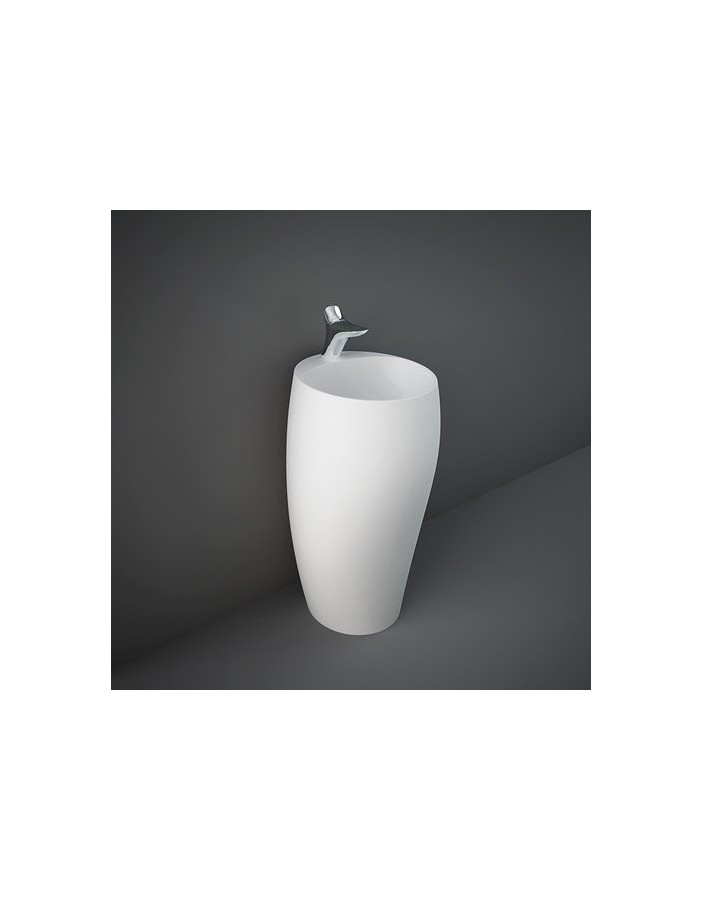 RAK CERAMICS Cloud Umywalka 50x50cm wolnostojąca z otworem na baterię, biały połysk