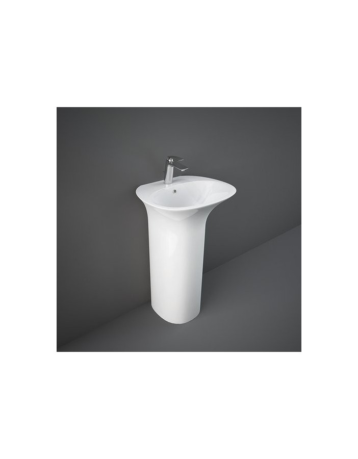 RAK CERAMICS Sensation Umywalka 55x46 cm wolnostojąca z otworem na baterię, biały połysk