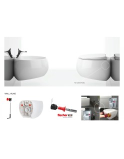 RAK CERAMICS Cloud Miska WC podwieszana 56x40 cm, rimless, biały połysk