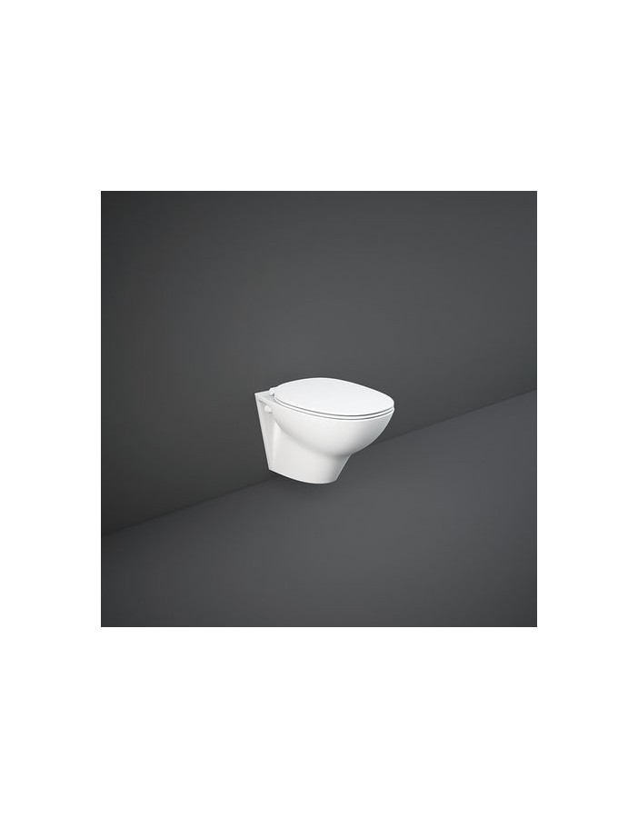 RAK CERAMICS Morning Miska WC 52x37 cm podwieszana, rimless, biały połysk.
