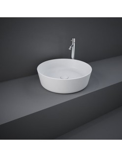 RAK CERAMICS Feeling Slim Umywalka 42 cm nablatowa, okrągła, biały połysk